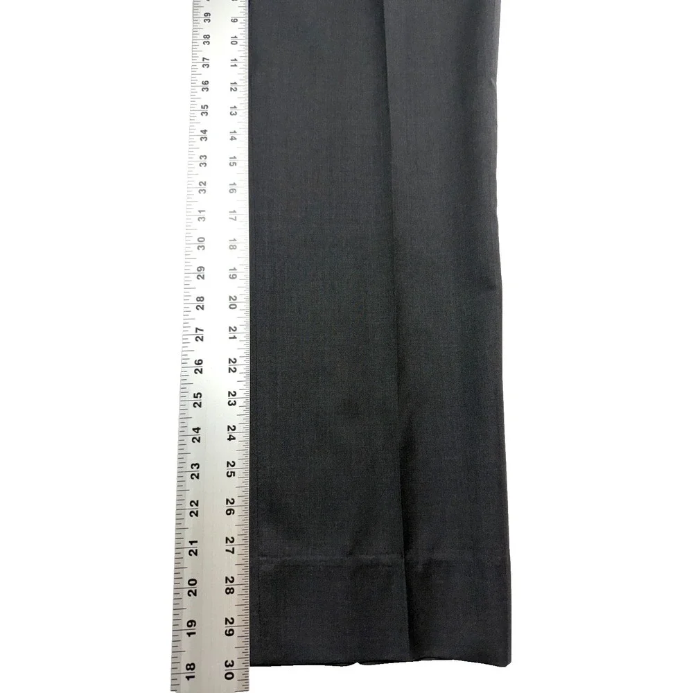 Jack Victor 36x30 Charcoal Dress‎ Suit Pants Trousers Flat Front Wool Straight